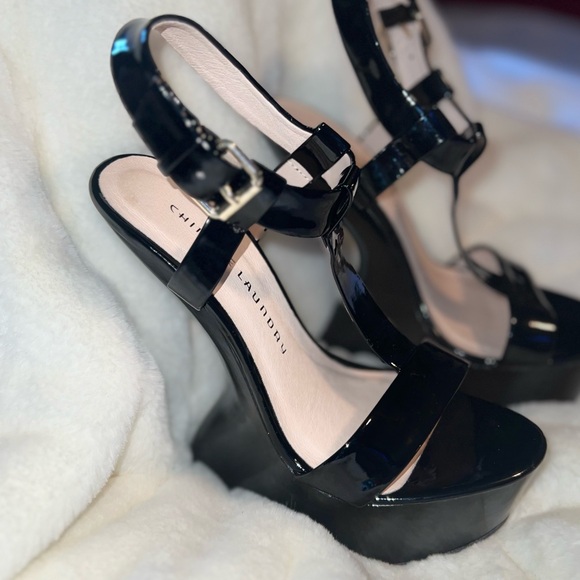 Chinese Laundry Black Controversy Heels Sz7 - Picture 2 of 9